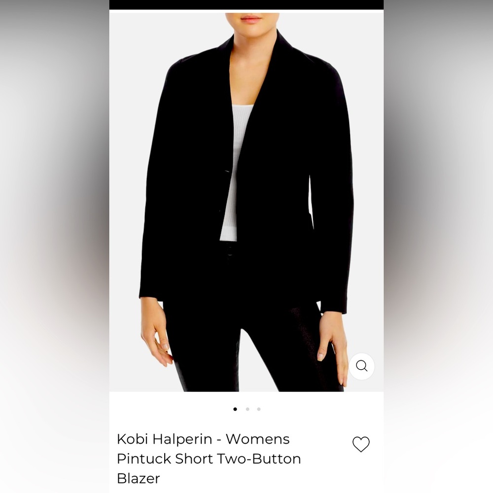 Size small Black blazer two button Steff by Kobi Halpern